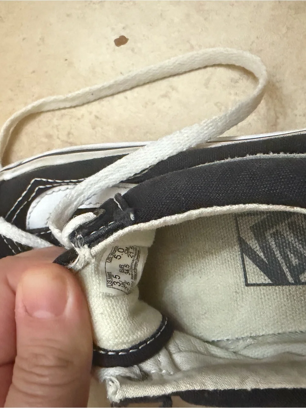 Vans Kids Black and White Low Top Skate Shoes